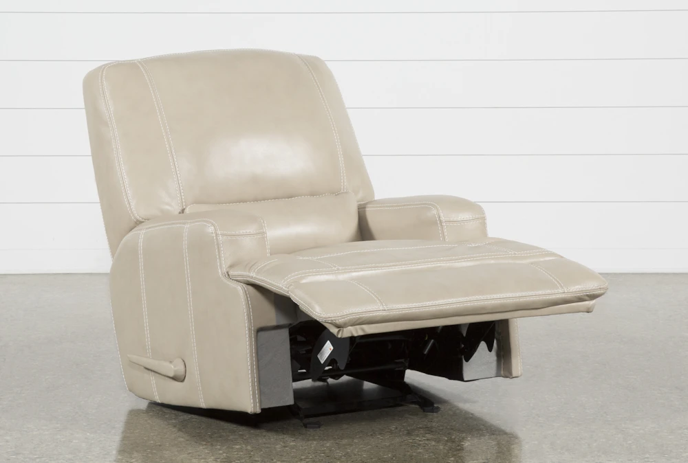 Grandin Wheat Leather Glider Recliner 5 Grandin Wheat Leather Glider Recliner - Image 3