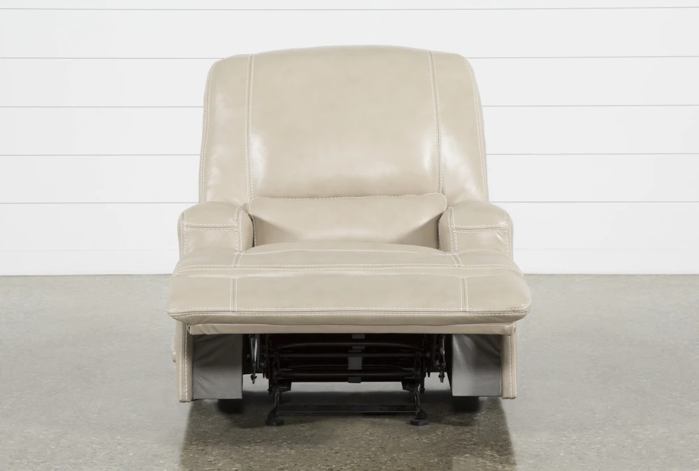 Grandin Wheat Leather Glider Recliner 6 Grandin Wheat Leather Glider Recliner - Image 4