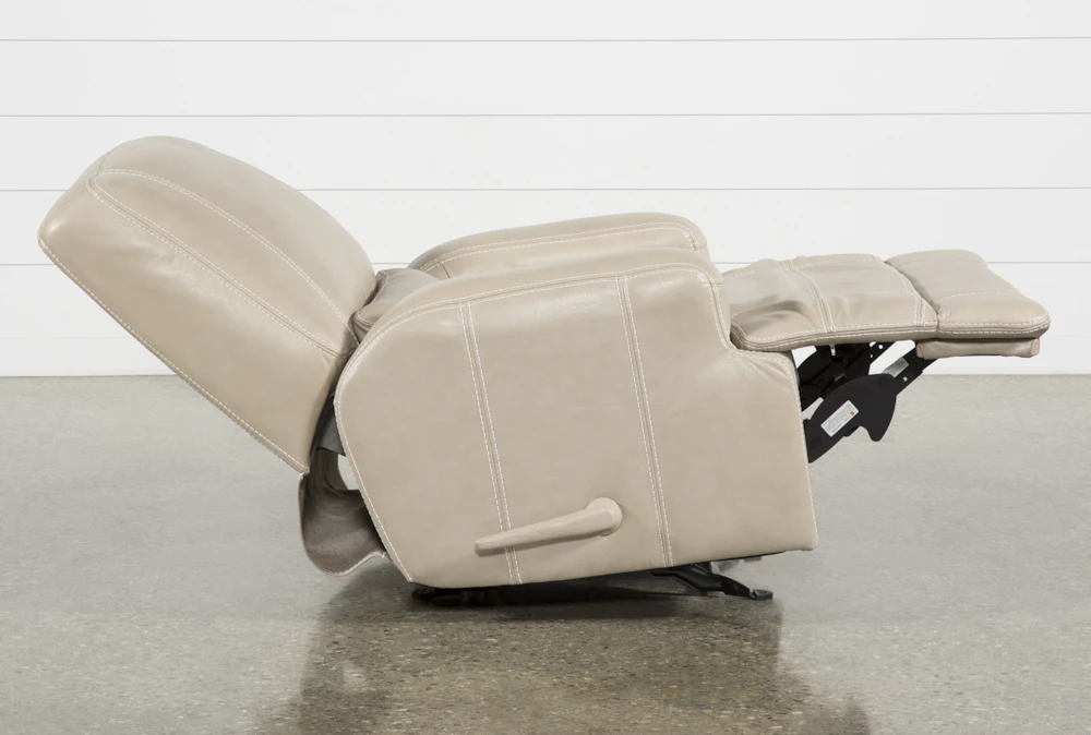 Grandin Wheat Leather Glider Recliner 7 Grandin Wheat Leather Glider Recliner - Image 5