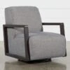 Kathleen Dark Grey Swivel Glider Chair 1 Kathleen Dark Grey Swivel Glider Chair -Modern Office Shop 248829 grey fabric glider signature 01