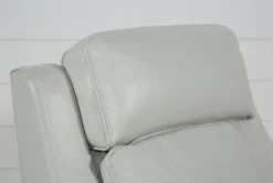 Bridget White Power Wallaway Recliner With Power Headrest, Lumbar & USB -Modern Office Shop 248842 white polyester wallaway feature 06