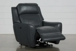 Bridget Grey Power Wallaway Recliner With Power Headrest, Lumbar & USB -Modern Office Shop 248843 grey polyester wallaway recline 12