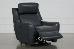 Bridget Grey Power Wallaway Recliner With Power Headrest, Lumbar & USB -Modern Office Shop 248843 grey polyester wallaway recline 13