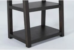 Pierce Espresso 72" Leaning Bookcase -Modern Office Shop 251061 brown wood bookcase detail 45