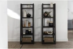 Pierce Espresso 72" Leaning Bookcase -Modern Office Shop 251061 brown wood bookcase room 52