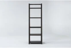 Pierce Espresso 72" Leaning Bookcase