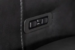 Greer Dark Grey Leather Power Recliner With Power Headrest -Modern Office Shop 251749 grey leather recliner hardware 05