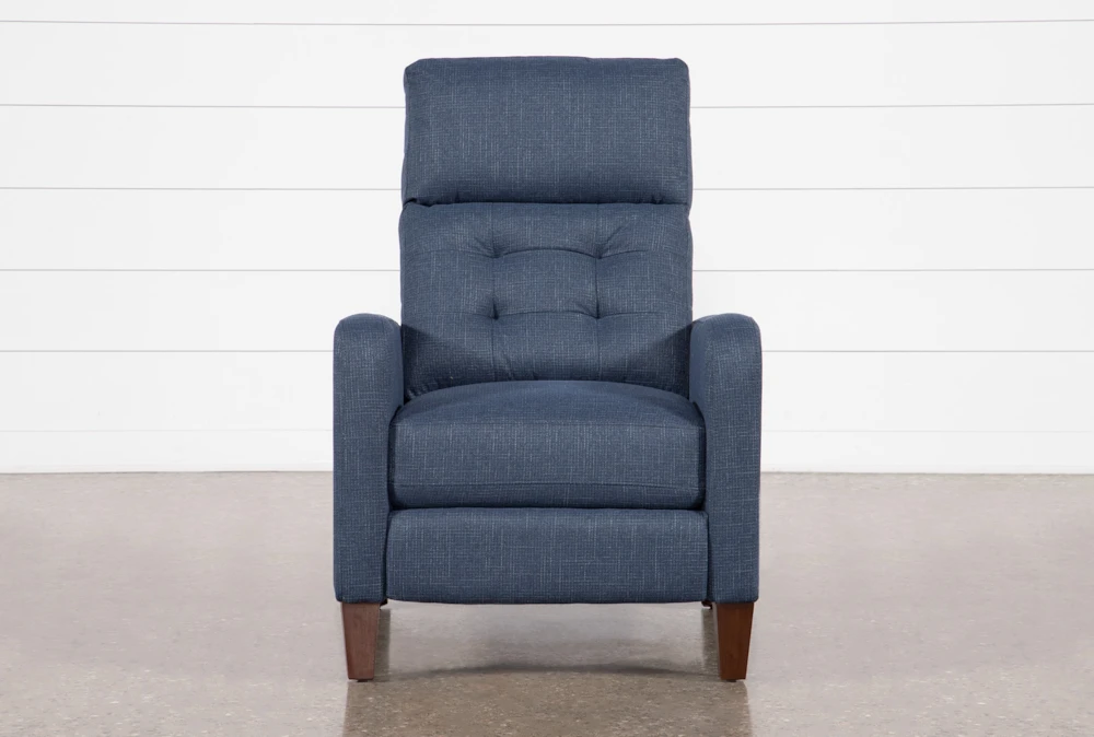 Darnell Blue Push Back Recliner 4 Darnell Blue Push Back Recliner - Image 2