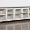 Dixon White 97" Tv Stand With Glass Doors -Modern Office Shop 254088 white wood media console signature 01
