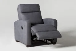 Jarrell Blue Grey Manual Recliner -Modern Office Shop 254383 blue fabric recliner recline 03