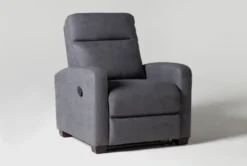 Jarrell Blue Grey Manual Recliner -Modern Office Shop 254383 blue fabric recliner side 02