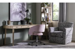 Phoebe Blush Velvet Rolling Office Chair -Modern Office Shop 256361 pink fabric office chair room 42