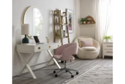 Phoebe Blush Velvet Rolling Office Chair -Modern Office Shop 256361 pink fabric office chair room 45