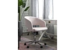 Phoebe Blush Velvet Rolling Office Chair -Modern Office Shop 256361 pink multi media office chair room 36