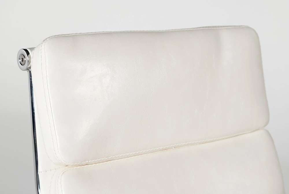 Moby White Faux Leather High Back Rolling Office Chair 7 Moby White Faux Leather High Back Rolling Office Chair - Image 5