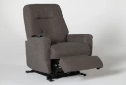 Rogan II Fabric Power-Lift Recliner -Modern Office Shop 259133 black fabric lift recliner 04