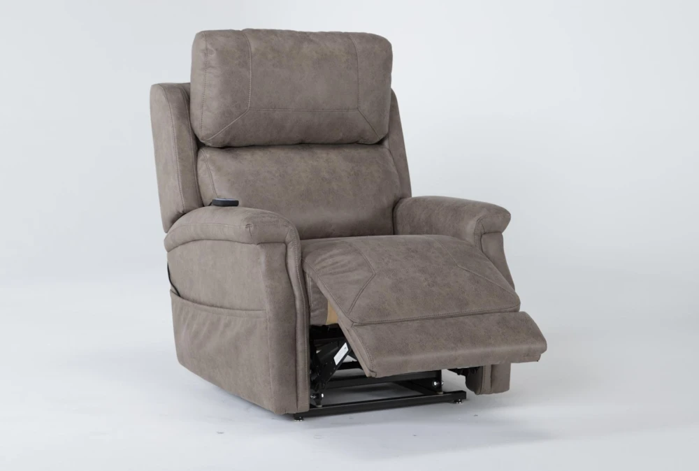Thorpe Mocha Power Lift Recliner With Power Headrest 6 Thorpe Mocha Power Lift Recliner With Power Headrest - Image 4
