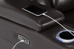 Eastwood Espresso Home Theater Power Wallaway Recliner With Power Headrest & USB 20 Eastwood Espresso Home Theater Power Wallaway Recliner With Power Headrest & USB -Modern Office Shop 260961 brown polyester wallaway hardware 51