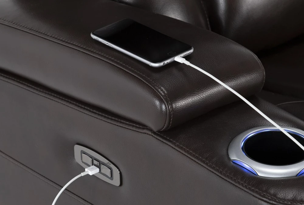 Eastwood Espresso Home Theater Power Wallaway Recliner With Power Headrest & USB 10 Eastwood Espresso Home Theater Power Wallaway Recliner With Power Headrest & USB - Image 8