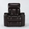 Eastwood Espresso Home Theater Power Wallaway Recliner With Power Headrest & USB -Modern Office Shop 260961 brown polyester wallaway signature 01