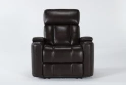 Eastwood Espresso Home Theater Power Wallaway Recliner With Power Headrest & USB