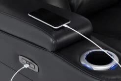 Eastwood Midnight Home Theater Power Wallaway Recliner With Power Headrest & USB 19 Eastwood Midnight Home Theater Power Wallaway Recliner With Power Headrest & USB -Modern Office Shop 260963 black polyester wallaway hardware 51