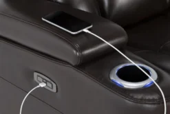 Eastwood Espresso Home Theater Power Wallaway Recliner With Power Headrest, Bluetooth & USB 21 Eastwood Espresso Home Theater Power Wallaway Recliner With Power Headrest, Bluetooth & USB -Modern Office Shop 260964 brown polyester wallaway hardware 51