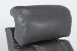Eastwood Graphite Home Theater Power Wallaway Recliner With Power Headrest, Bluetooth & USB -Modern Office Shop 260965 grey polyester wallaway detail 44