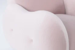 Amber 33" Velvet Accent Chair -Modern Office Shop 260985 pink fabric accent chair detail 44