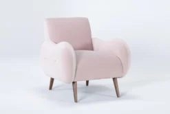 Amber 33" Velvet Accent Chair -Modern Office Shop 260985 pink fabric accent chair side 19