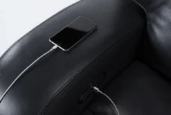 Victor Navy Power Zero Gravity Recliner With Power Headrest & Lumbar -Modern Office Shop 261005 blue leather recliner side 21