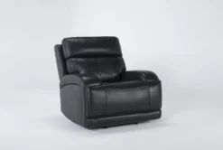 Victor Navy Power Zero Gravity Recliner With Power Headrest & Lumbar -Modern Office Shop 261005 blue leather recliner side 22