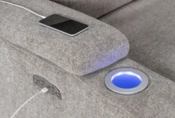 Frazier Stone Power Wallaway Recliner Recliner With Power Headrest & USB -Modern Office Shop 261569 brown polyester wallaway hardware 51