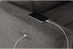 Halo II Grey Power Recliner With Power Headrest & USB 17 Halo II Grey Power Recliner With Power Headrest & USB -Modern Office Shop 264439 grey fabric recliner detail 45