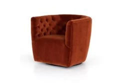 Hanover Swivel Chair-Sapphire Rust