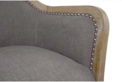 Traditional Winged Nailhead Chair -Modern Office Shop 266229 brown fabric accent chair detail 45