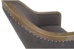 Traditional Winged Nailhead Chair -Modern Office Shop 266229 brown fabric accent chair detail 46