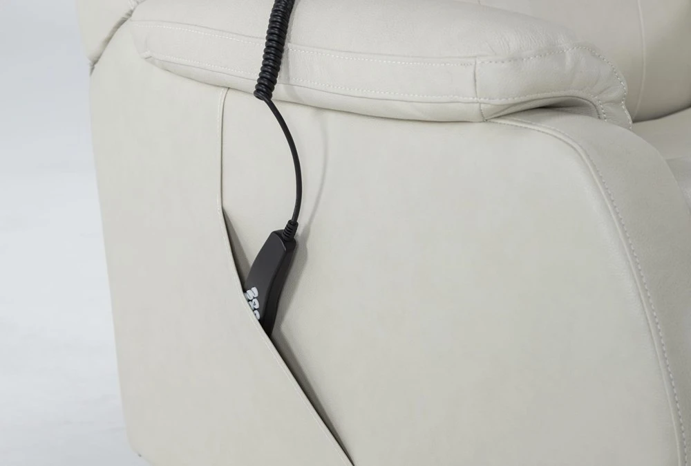 Palma Pearl Leather Power Wallaway Recliner With Heat, Massage, Power Headrest & Lumbar 9 Palma Pearl Leather Power Wallaway Recliner With Heat, Massage, Power Headrest & Lumbar - Image 7