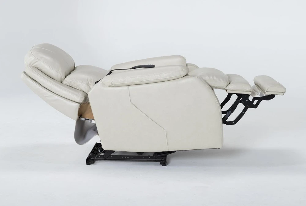 Palma Pearl Leather Power Wallaway Recliner With Heat, Massage, Power Headrest & Lumbar 7 Palma Pearl Leather Power Wallaway Recliner With Heat, Massage, Power Headrest & Lumbar - Image 5