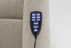 Majorca Fawn Power Wallaway Recliner With Power Headrest, Lumbar, Heat & Massage 16 Majorca Fawn Power Wallaway Recliner With Power Headrest, Lumbar, Heat & Massage -Modern Office Shop 267668 brown polyester recliner detail 45