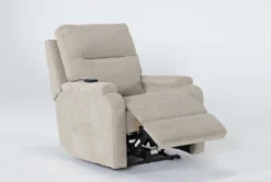 Majorca Fawn Power Wallaway Recliner With Power Headrest, Lumbar, Heat & Massage 12 Majorca Fawn Power Wallaway Recliner With Power Headrest, Lumbar, Heat & Massage -Modern Office Shop 267668 brown polyester recliner side 19