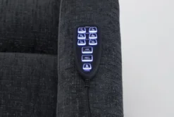 Majorca Graphite Power Wallaway Recliner With Power Headrest, Lumbar, Heat & Massage -Modern Office Shop 267670 grey polyester recliner detail 45