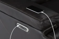 Watkins Coffee Leather Power Cordless Recliner With Power Headrest & USB -Modern Office Shop 268124 hardware 51