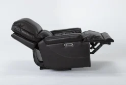 Watkins Coffee Leather Power Cordless Recliner With Power Headrest & USB -Modern Office Shop 268124 recline 23