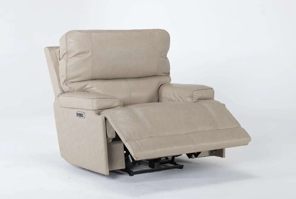 Watkins Linen Leather Power Cordless Recliner With Power Headrest & USB 6 Watkins Linen Leather Power Cordless Recliner With Power Headrest & USB - Image 4