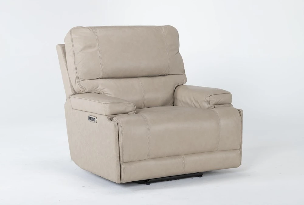 Watkins Linen Leather Power Cordless Recliner With Power Headrest & USB 4 Watkins Linen Leather Power Cordless Recliner With Power Headrest & USB - Image 2