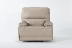 Watkins Linen Leather Power Cordless Recliner With Power Headrest & USB