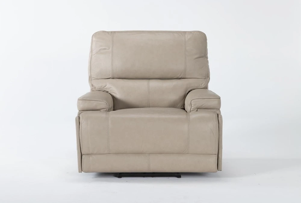 Watkins Linen Leather Power Cordless Recliner With Power Headrest & USB 3 Watkins Linen Leather Power Cordless Recliner With Power Headrest & USB