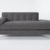Serene Microfiber 73" Left Arm Facing Accent Chaise 1 Serene Microfiber 73" Left Arm Facing Accent Chaise -Modern Office Shop 268161 grey fabric chaise signature 01