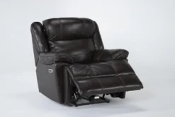 Eckhart Brown Leather Power Recliner With Power Headrest & USB -Modern Office Shop 268355 recline 23
